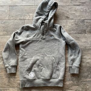 Men's Gray Zip-Up Hoodie Sweater